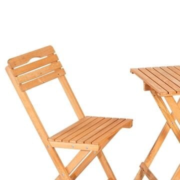 Byokuyan Tiny Bahçe Balkon Veranda Teras Cafe 2+1 60x60 Bistro Set