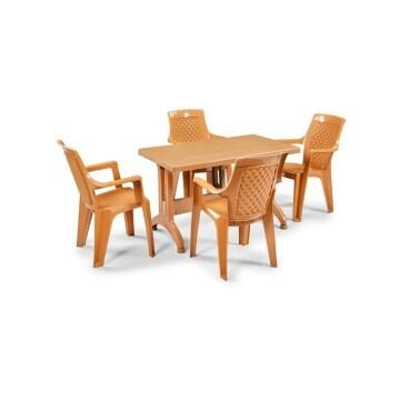 Byokuyan Palermo Bahçe Balkon Veranda Teras Cafe 4+1 70x120 80x140 Masa Takımı