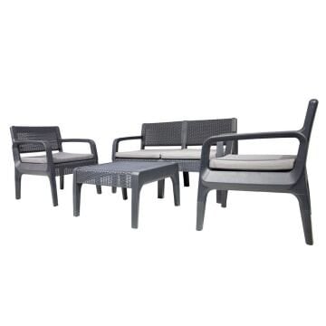 Byokuyan Latte Bahçe Balkon Veranda Teras 2+1+1 Oturma Grubu