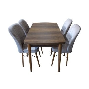 Byokuyan Kelebek Eko Milano Balkon Veranda Teras Mutfak 4+1 75x130 Açılabilir Masa Takımı